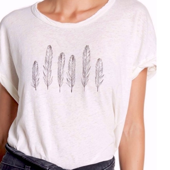 Current Elliott Rolled Linen Blend Tee Shirt - Picture 2 of 7